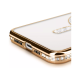 Husa compatibila cu IPhone 15, Compatibila cu MagSafe, Contur Auriu cu Pietre Husa compatibila cu IPhone 15, Compatibila cu MagSafe, Contur Auriu cu Pietre