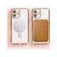 Husa compatibila cu IPhone 16, Compatibila cu MagSafe, Contur Auriu cu Pietre Husa compatibila cu IPhone 16, Compatibila cu MagSafe, Contur Auriu cu Pietre