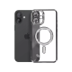 Husa compatibila cu IPhone 16, Compatibila cu MagSafe, Contur Negru cu Pietre Husa compatibila cu IPhone 16, Compatibila cu MagSafe, Contur Negru cu Pietre