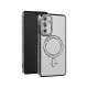 Husa compatibila cu Samsung Galaxy A16, Compatibila cu MagSafe, Contur Negru cu Pietre Husa compatibila cu Samsung Galaxy A16, Compatibila cu MagSafe, Contur Negru cu Pietre
