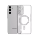 Husa compatibila cu Samsung Galaxy A16, Compatibila cu MagSafe, Contur Silver cu Pietre Husa compatibila cu Samsung Galaxy A16, Compatibila cu MagSafe, Contur Silver cu Pietre