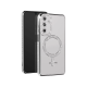 Husa compatibila cu Samsung Galaxy A16, Compatibila cu MagSafe, Contur Silver cu Pietre Husa compatibila cu Samsung Galaxy A16, Compatibila cu MagSafe, Contur Silver cu Pietre