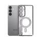 Husa compatibila cu Samsung Galaxy S25 Fe, Compatibila cu MagSafe, Contur Negru cu Pietre Husa compatibila cu Samsung Galaxy S25 Fe, Compatibila cu MagSafe, Contur Negru cu Pietre