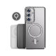Husa compatibila cu Samsung Galaxy S25 Fe, Compatibila cu MagSafe, Contur Negru cu Pietre Husa compatibila cu Samsung Galaxy S25 Fe, Compatibila cu MagSafe, Contur Negru cu Pietre