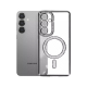 Husa compatibila cu Samsung Galaxy S25 Fe, Compatibila cu MagSafe, Contur Negru cu Pietre Husa compatibila cu Samsung Galaxy S25 Fe, Compatibila cu MagSafe, Contur Negru cu Pietre