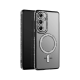 Husa compatibila cu Samsung Galaxy S25 Fe, Compatibila cu MagSafe, Contur Negru cu Pietre Husa compatibila cu Samsung Galaxy S25 Fe, Compatibila cu MagSafe, Contur Negru cu Pietre