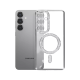 Husa compatibila cu Samsung Galaxy S25 Fe, Compatibila cu MagSafe, Contur Silver cu Pietre Husa compatibila cu Samsung Galaxy S25 Fe, Compatibila cu MagSafe, Contur Silver cu Pietre