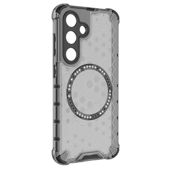 Husa compatibil cu Samsung Galaxy A36 cu protectie spate si margini anti-soc; Fumuriu – Model Fagure Husa compatibil cu Samsung Galaxy A36 cu protectie spate si margini anti-soc; Fumuriu – Model Fagure