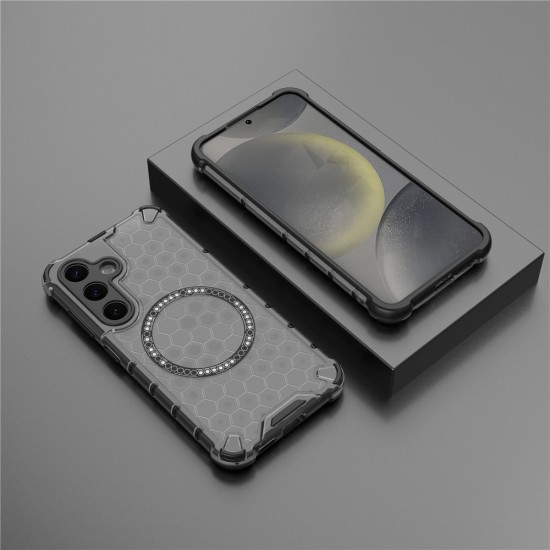 Husa compatibil cu Samsung Galaxy A36 cu protectie spate si margini anti-soc; Fumuriu – Model Fagure Husa compatibil cu Samsung Galaxy A36 cu protectie spate si margini anti-soc; Fumuriu – Model Fagure