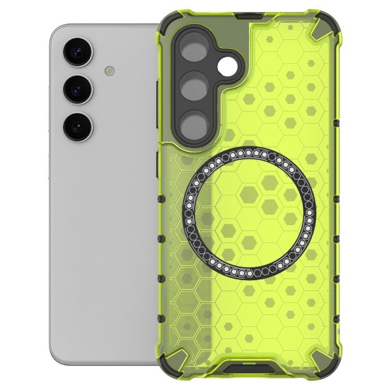 Husa compatibil cu Samsung Galaxy A36 cu protectie spate si margini anti-soc; Verde – Model Fagure Husa compatibil cu Samsung Galaxy A36 cu protectie spate si margini anti-soc; Verde – Model Fagure