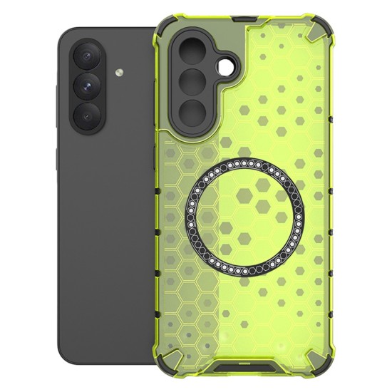 Husa compatibil cu Samsung Galaxy A36 cu protectie spate si margini anti-soc; Verde – Model Fagure Husa compatibil cu Samsung Galaxy A36 cu protectie spate si margini anti-soc; Verde – Model Fagure