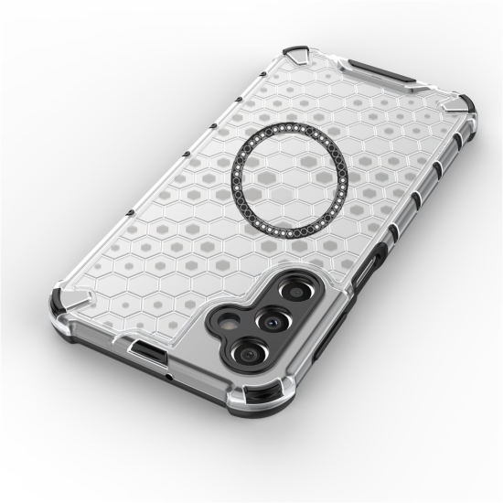 Husa compatibil cu Samsung Galaxy A25 cu protectie spate si margini anti-soc; Transparent – Model Fagure Husa compatibil cu Samsung Galaxy A25 cu protectie spate si margini anti-soc; Transparent – Model Fagure