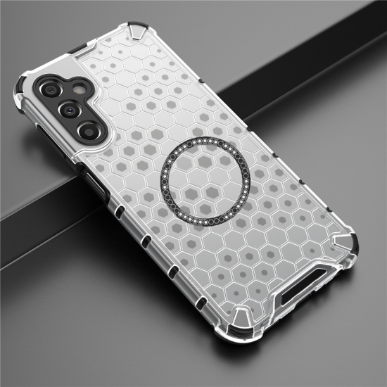 Husa compatibil cu Samsung Galaxy A25 cu protectie spate si margini anti-soc; Transparent – Model Fagure Husa compatibil cu Samsung Galaxy A25 cu protectie spate si margini anti-soc; Transparent – Model Fagure