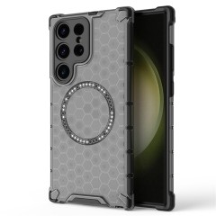 Husa compatibil cu Samsung Galaxy S25 Ultra cu protectie spate si margini anti-soc; Fumuriu – Model Fagure Husa compatibil cu Samsung Galaxy S25 Ultra cu protectie spate si margini anti-soc; Fumuriu – Model Fagure