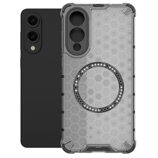 Husa compatibil cu Samsung Galaxy S25 Edge cu protectie spate si margini anti-soc; Fumuriu – Model Fagure Husa compatibil cu Samsung Galaxy S25 Edge cu protectie spate si margini anti-soc; Fumuriu – Model Fagure