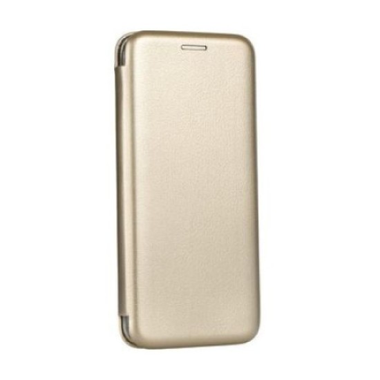 Husa Huawei P8 Lite 2017 Flip cover Gold/Auriu