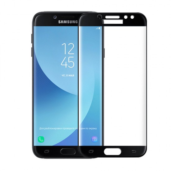 Folie din sticla 3D full size pentru Samsung Galaxy J7 2017, negru
