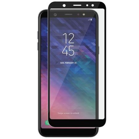 Folie de protectie din sticla 6D compatibila cu Samsung Galaxy A6 2018 - Contur Negru Folie de protectie din sticla 6D compatibila cu Samsung Galaxy A6 2018 - Contur Negru