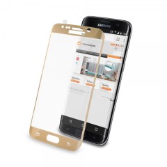 Folie sticla Samsung Galaxy S7 EDGE pentru tot ecranul (Full Cover) curbata 3D, Aurie Folie sticla Samsung Galaxy S7 EDGE pentru tot ecranul (Full Cover) curbata 3D, Aurie