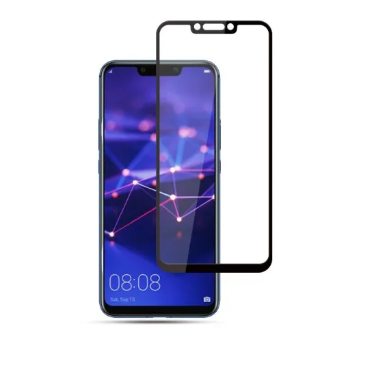 Folie de protectie sticla 6D compatibila cu Huawei Mate 20 Lite Contur negru