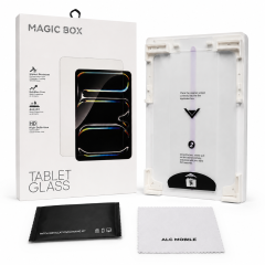 Folie din Sticla Securizata cu Aplicator Magic Box pentru iPad Air 13" M5, 9H, Transparenta
