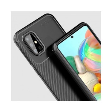 Husa Auto Focus Carbon Pentru Samsung Galaxy S20 Plus - Negru