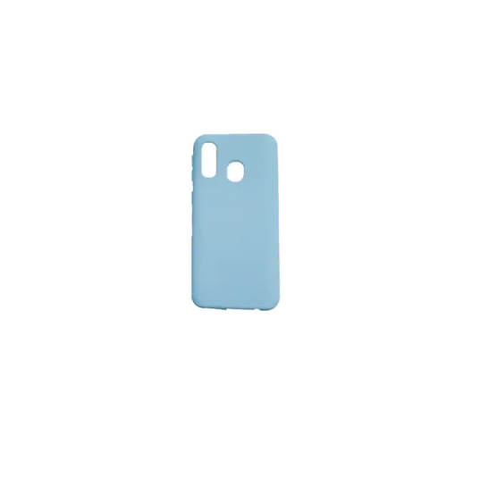 Husa silicon soft-touch compatibila cu Samsung Galaxy A20e, Milky Blue