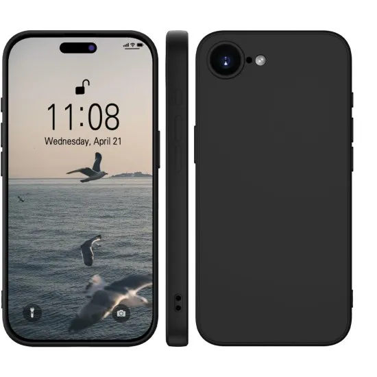 Husa Soft Touch, slim, ALC Mobile, anti soc, compatibila cu IPhone 16e, Negru Tpu