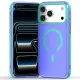 Husa compatibila cu iPhone 18 Pro, IceMag, MagSafe, Antisoc, contur Albastru