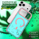 Husa compatibila cu iPhone 18 Pro, IceMag, MagSafe, Antisoc, contur Sky Blue