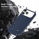 Husa compatibila cu iPhone 17 Pro Max, MagSafe, Design Woven, Soft Touch, Antisoc, Albastru Inchis