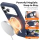 Husa compatibila cu iPhone 17 Pro Max, MagSafe, Design Woven, Soft Touch, Antisoc, Albastru Inchis