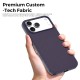 Husa compatibila cu iPhone 18 Pro Max, MagSafe, Design Woven, Soft Touch, Antisoc, Mov