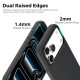 Husa compatibila cu iPhone 17 Pro, MagSafe, Design Woven, Soft Touch, Antisoc, Negru
