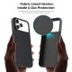 Husa compatibila cu iPhone 17 Pro, MagSafe, Design Woven, Soft Touch, Antisoc, Negru