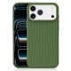 Husa compatibila cu iPhone 18 Pro, MagSafe, Design Woven, Soft Touch, Antisoc, Verde