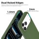 Husa compatibila cu iPhone 18 Pro, MagSafe, Design Woven, Soft Touch, Antisoc, Verde