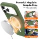 Husa compatibila cu iPhone 18 Pro, MagSafe, Design Woven, Soft Touch, Antisoc, Verde
