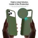 Husa compatibila cu iPhone 18 Pro, MagSafe, Design Woven, Soft Touch, Antisoc, Verde