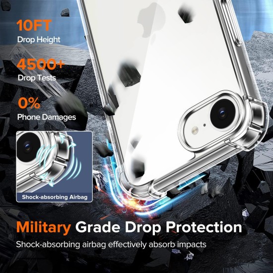 Husa Anti soc, transparenta compatibila cu IPhone 16e Husa Anti soc, transparenta compatibila cu IPhone 16e