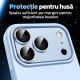 Folie Camera pentru IPhone 17 Pro Max, protectie metalica, Albastru Deschis
