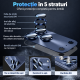 Folie Camera pentru IPhone 18 Pro max, protectie metalica, Albastru Inchis