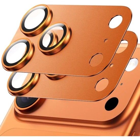 Folie Camera pentru IPhone 17 Pro Max, protectie metalica, Portocaliu