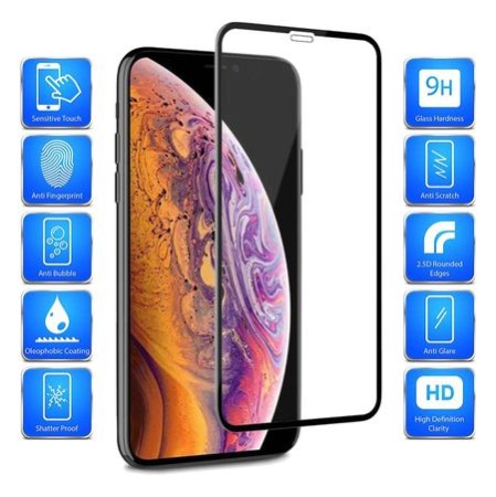 Folie de protectie sticla 6D iPhone 11 Neagra