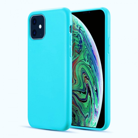 Husa silicon soft-touch compatibila cu Apple IPhone 11 Pro Max, Turquoise Mint