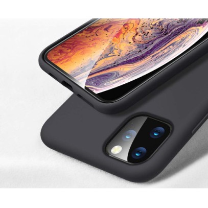 Husa silicon soft-touch compatibila cu Apple IPhone 11, Negru