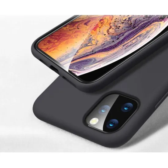 Husa silicon soft-touch compatibila cu Apple IPhone 11 Pro Max, Negru