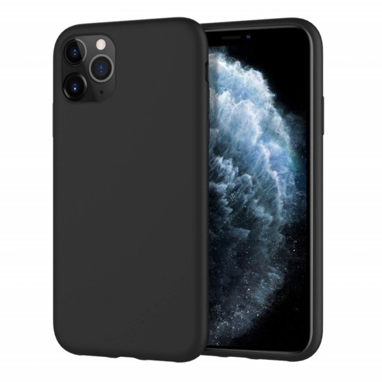 Husa silicon soft-touch compatibila cu Apple IPhone 11 Pro, Negru