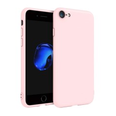 Husa silicon soft-touch pentru Apple IPhone 7/8 Plus, Roz prafuit