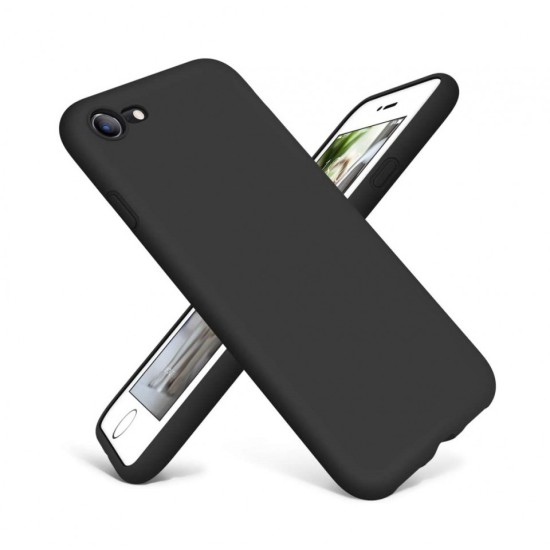 Husa silicon soft-touch compatibila cu Apple IPhone 7/8, Negru